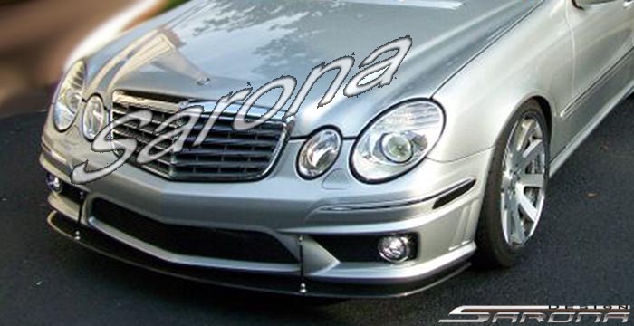Custom Mercedes E Class  Sedan Front Lip/Splitter (2003 - 2009) - $490.00 (Part #MB-014-FA)